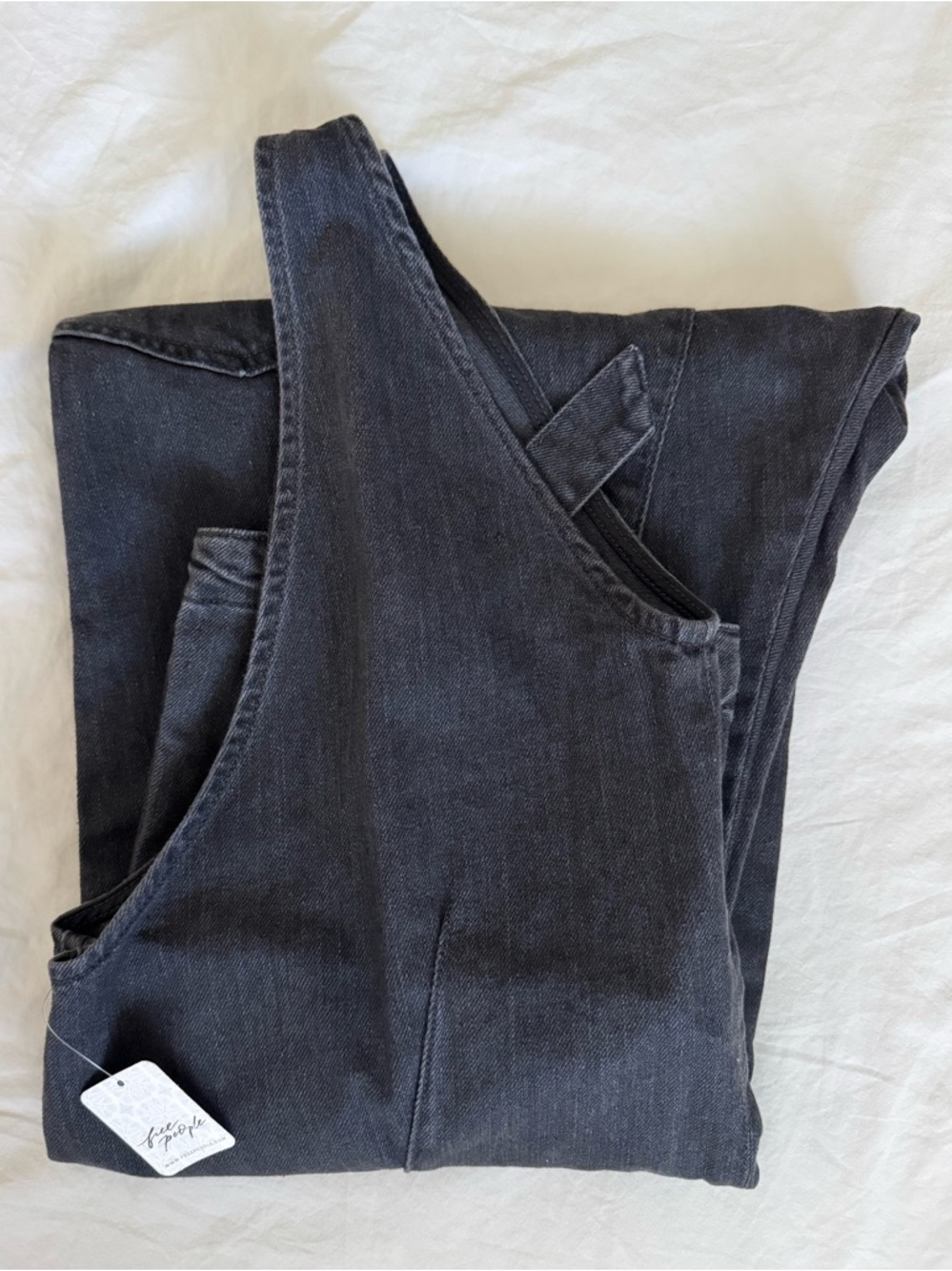 FP High Roller Denim Jumpsuit- Mineral Black